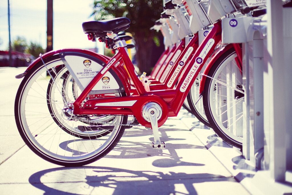 encouraging the use of city bikes shows commitment to sustainability at your event